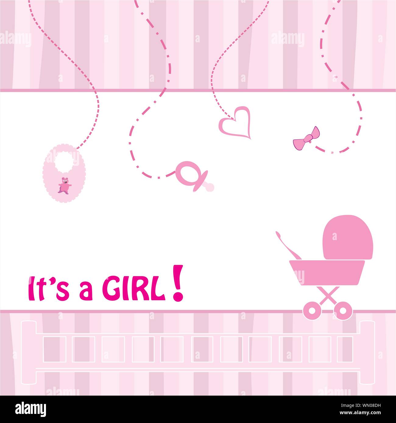 Birth Announcement Card Stock Vector Image & Art Alamy