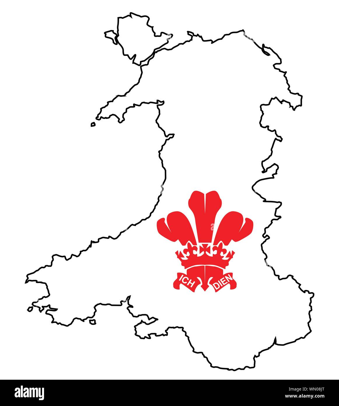 Wales Fleur De Lis Stock Vector