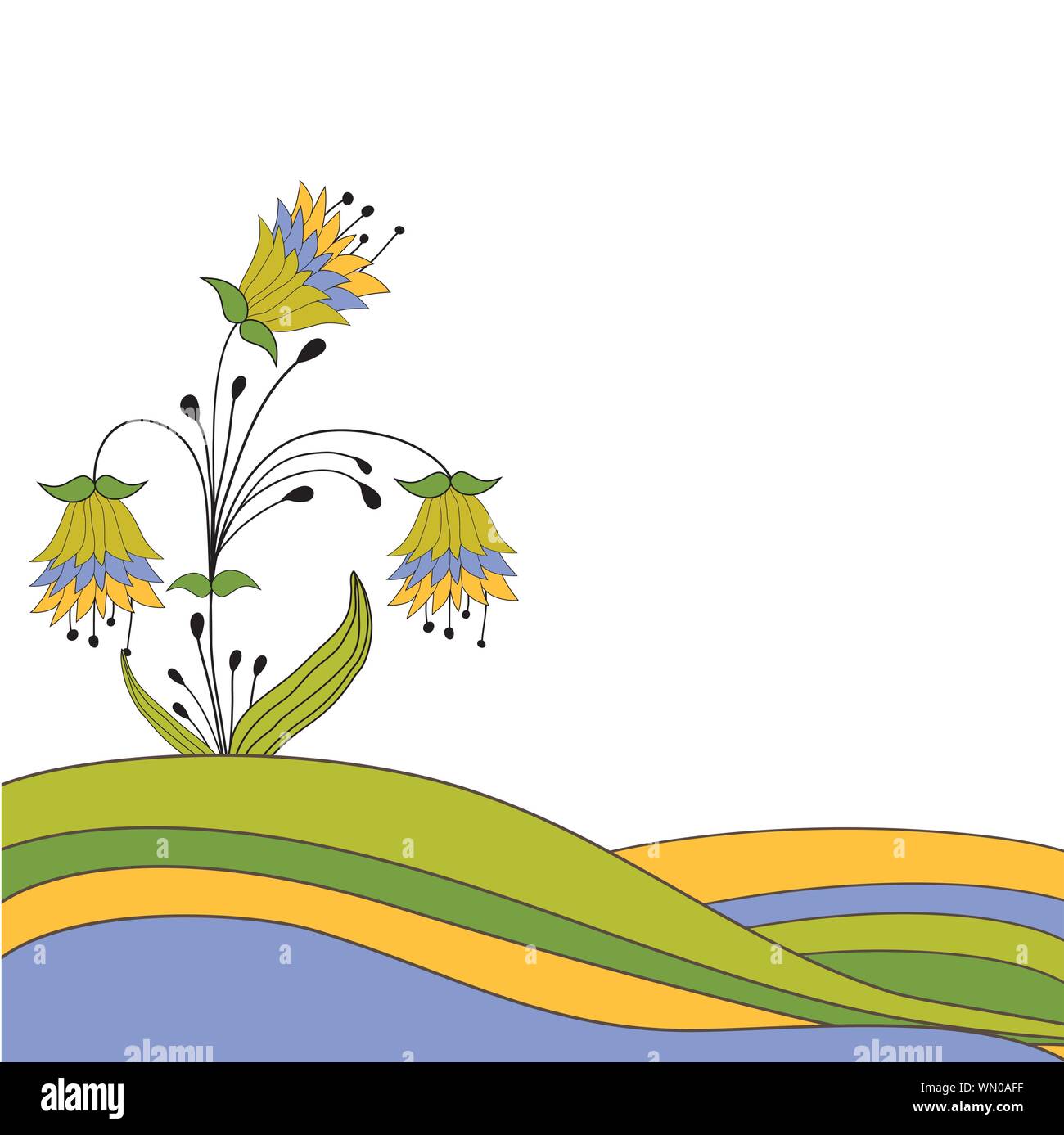 Abstract background with flowers. Vector illustration Stock Vector ...