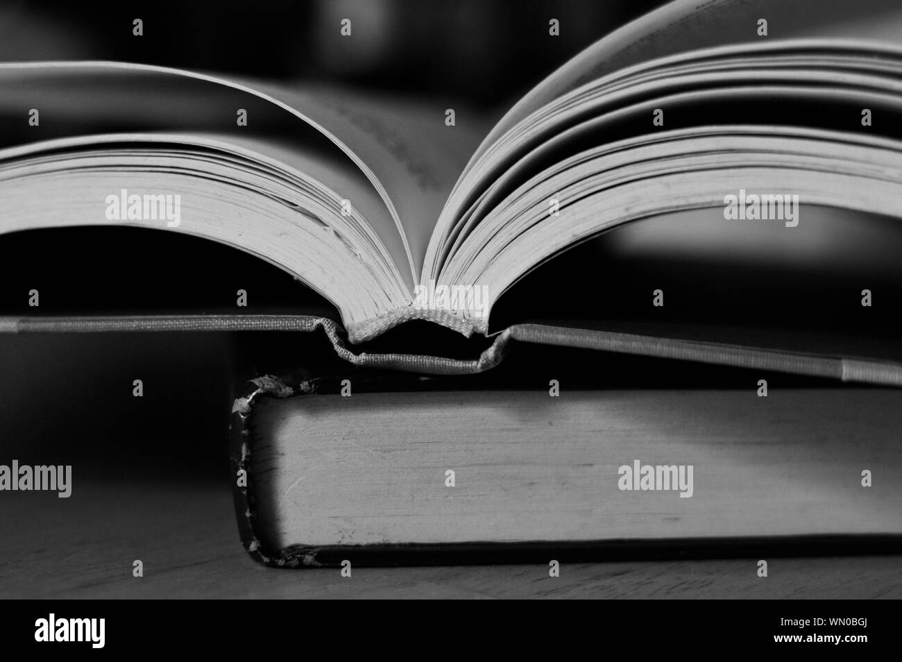 Open book table Black and White Stock Photos & Images Alamy