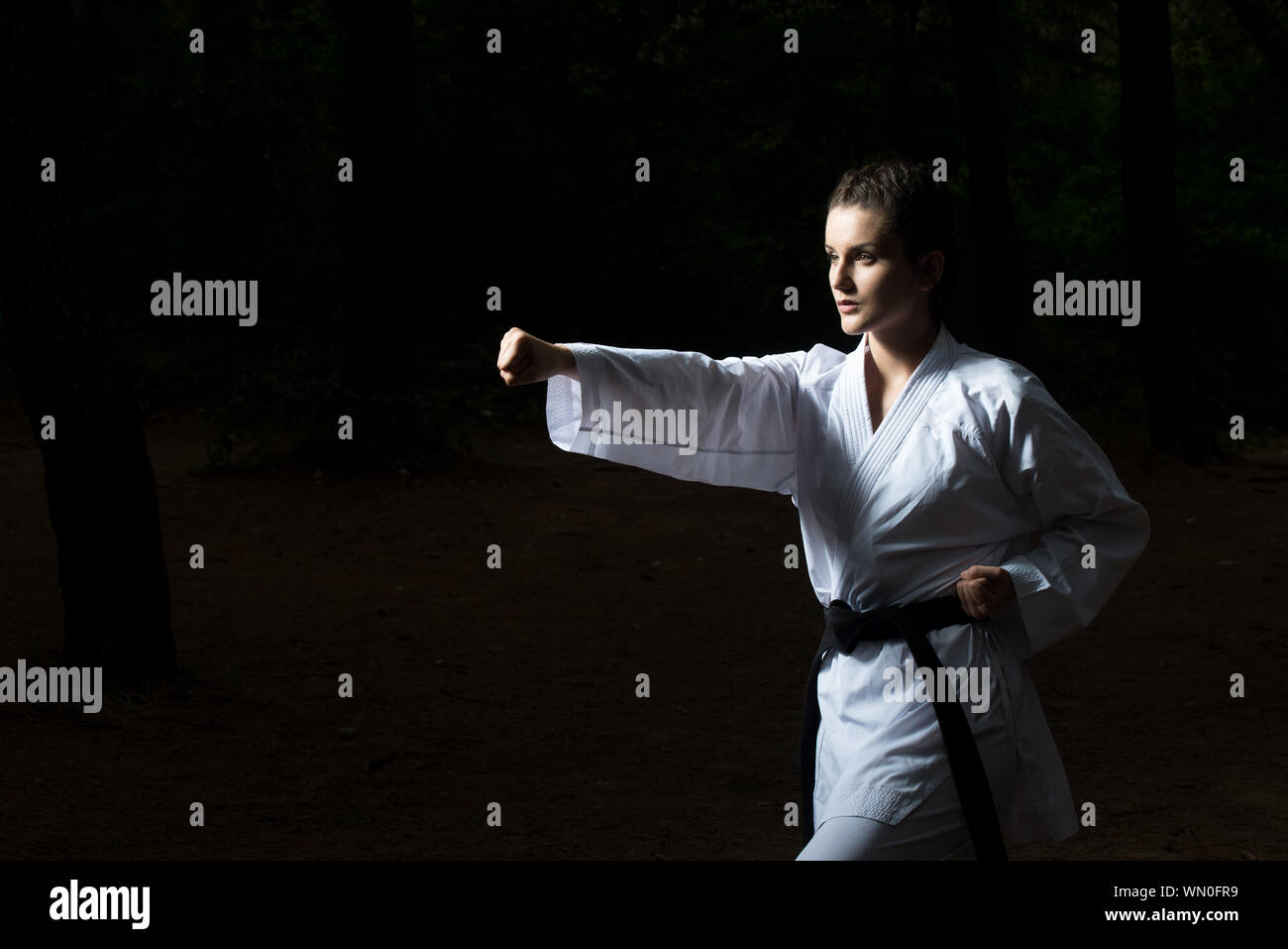 Karate woman caucasian hi-res stock photography and images - Alamy