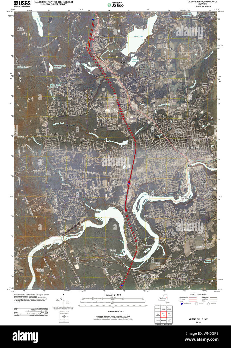Glens falls new york map Cut Out Stock Images & Pictures Alamy
