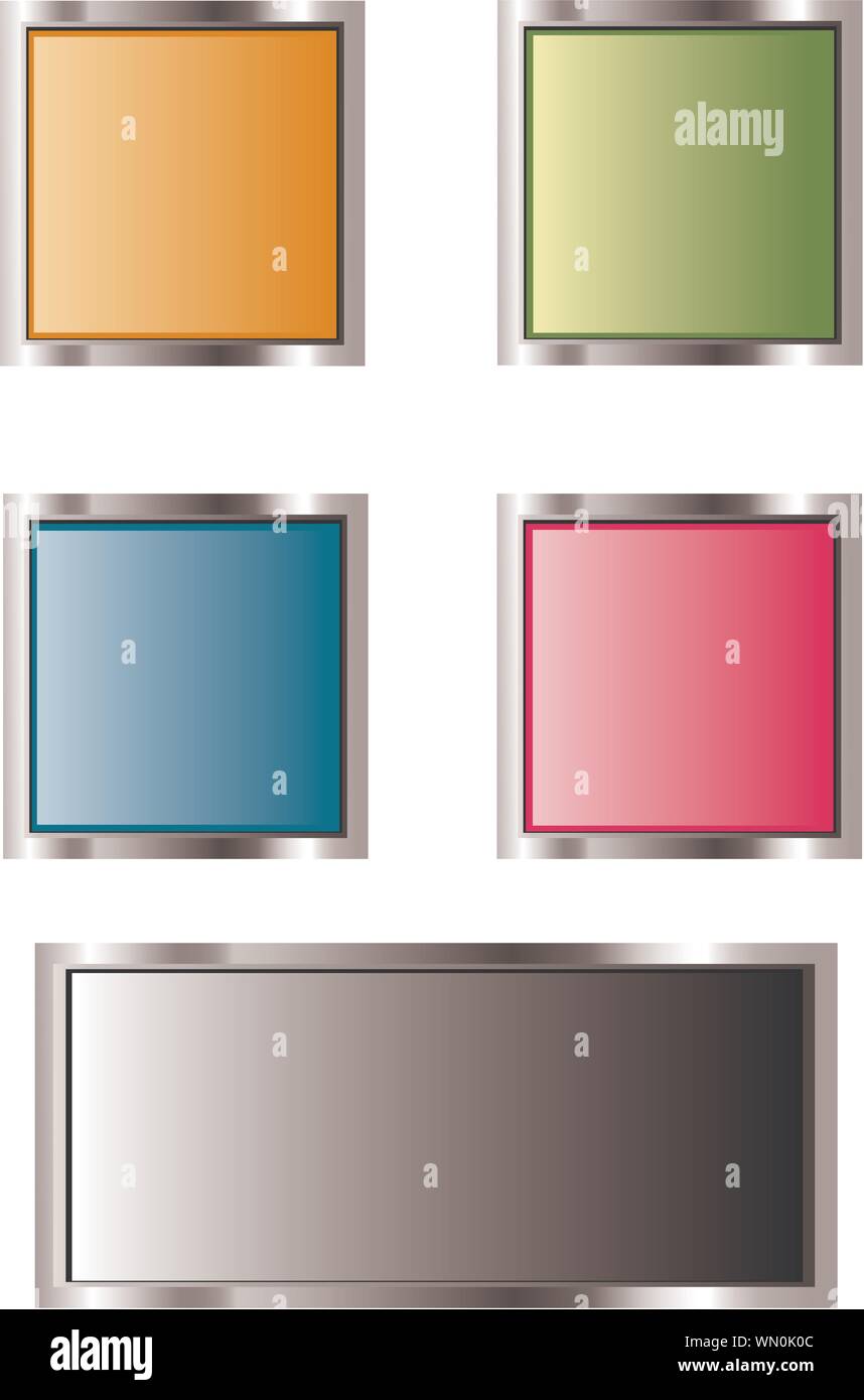 Glossy Button Set for Web Applications - Vector Stock Vector Image ...