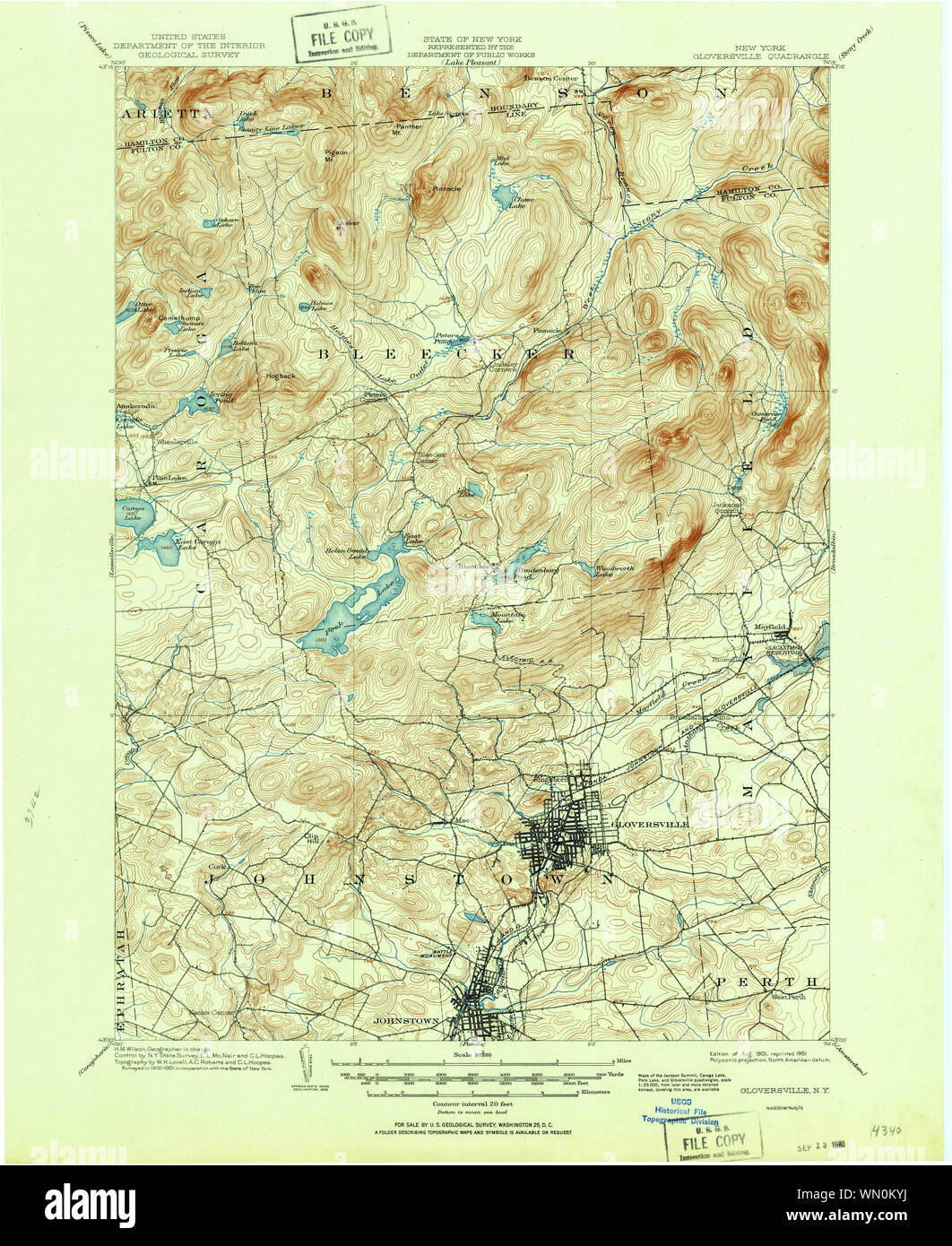 New York NY Gloversville 129561 1903 62500 Restoration Stock Photo Alamy
