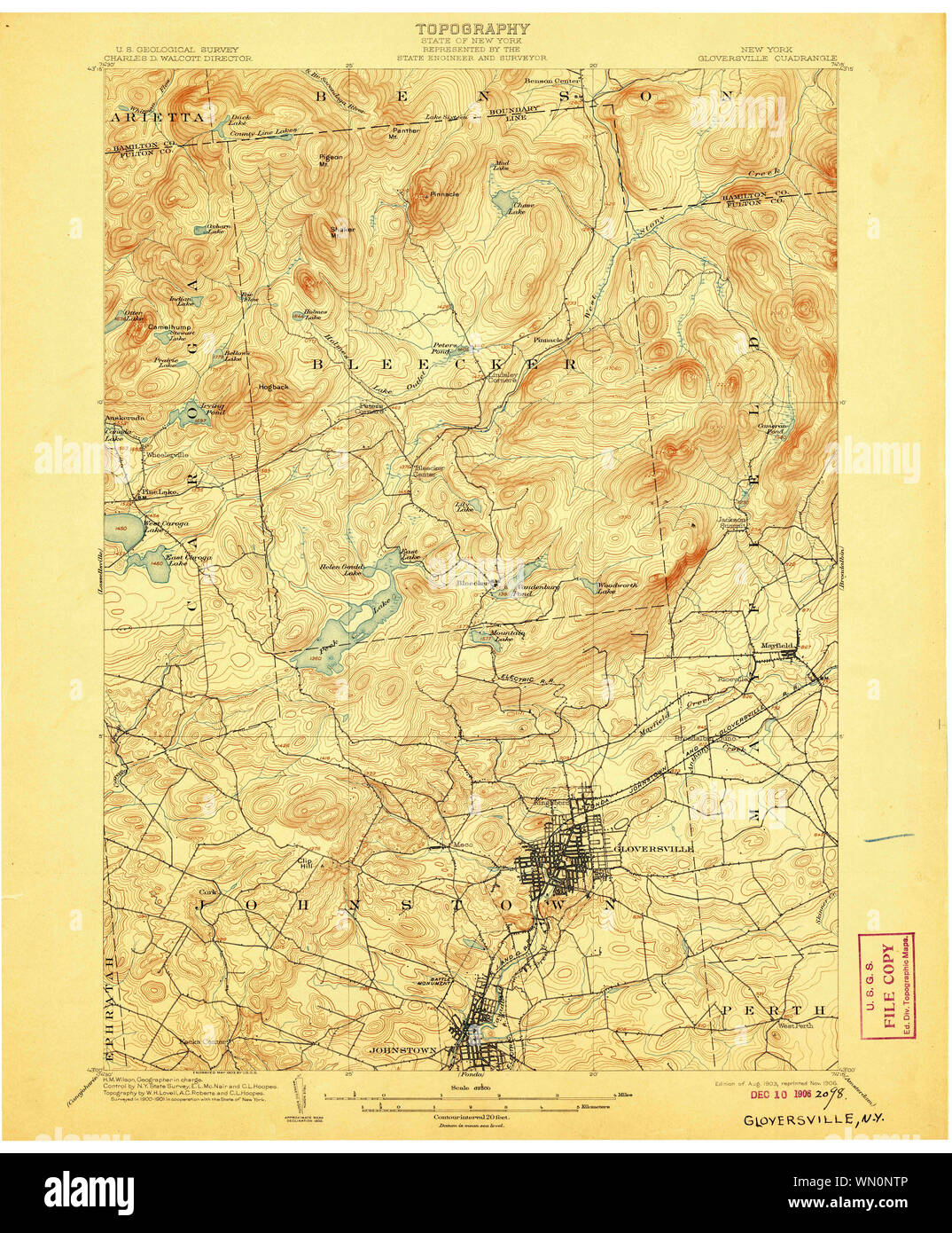 New York NY Gloversville 139599 1903 62500 Restoration Stock Photo Alamy