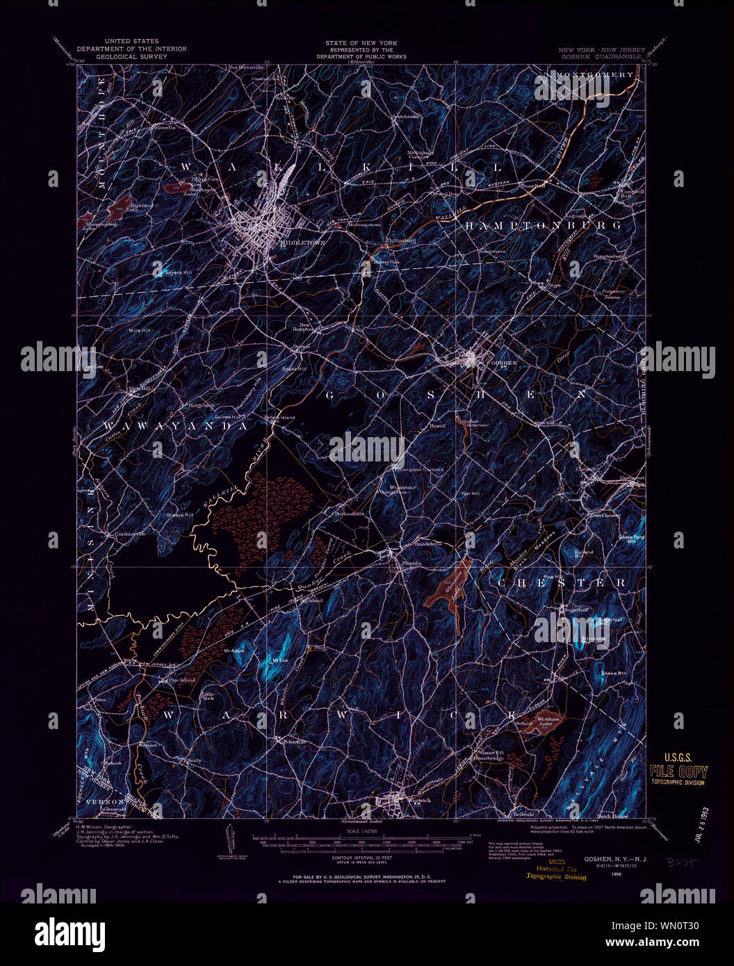 Map of goshen new york hires stock photography and images Alamy