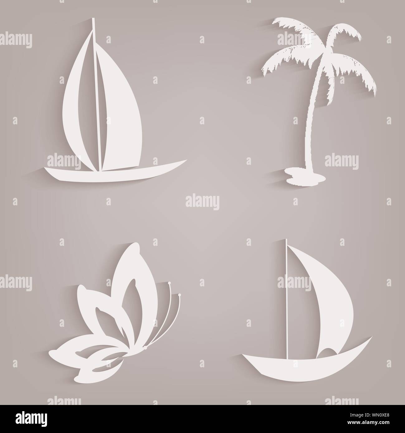 vector summer vacation icons Stock Vector Image & Art - Alamy