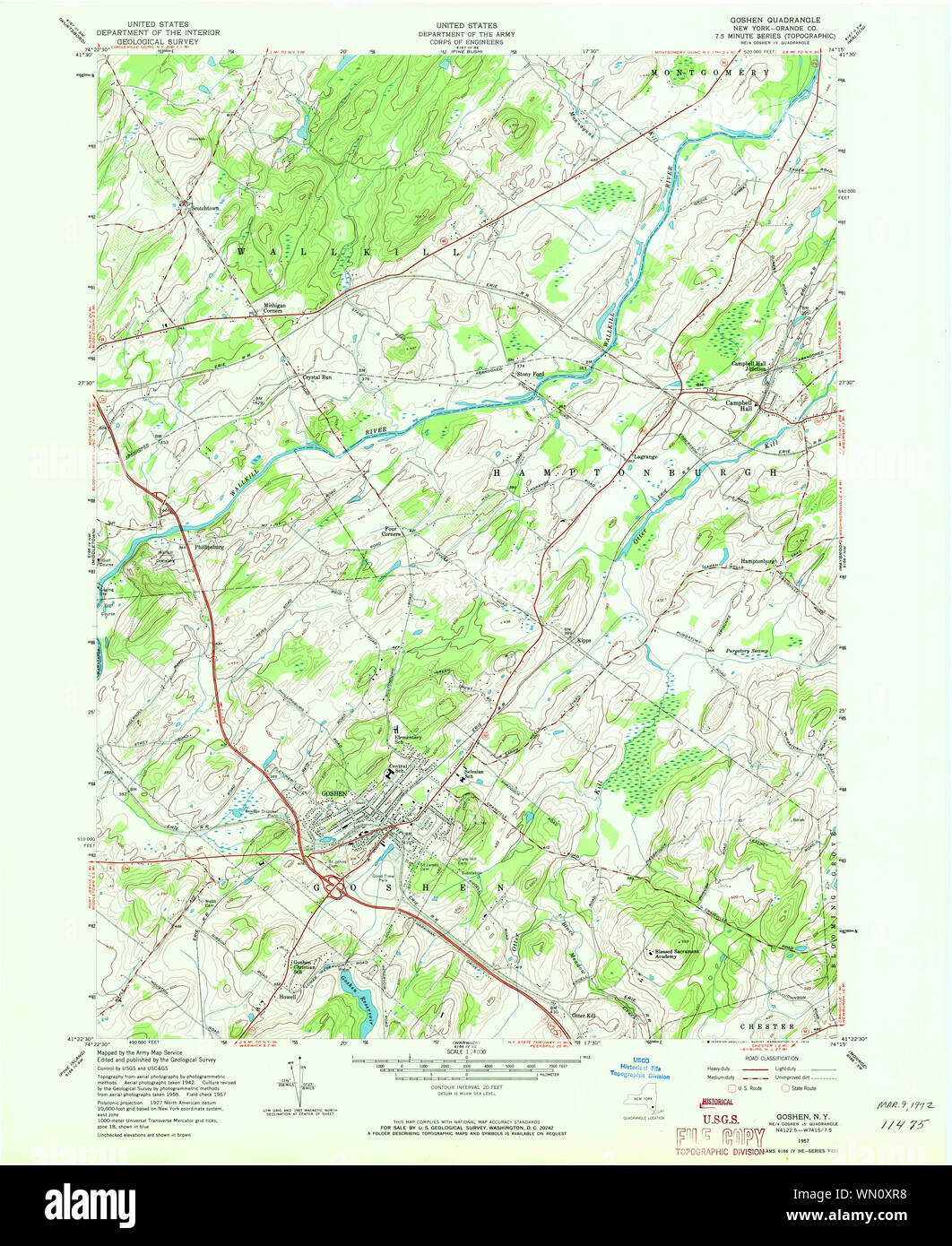 Map of goshen new york hi-res stock photography and images - Alamy