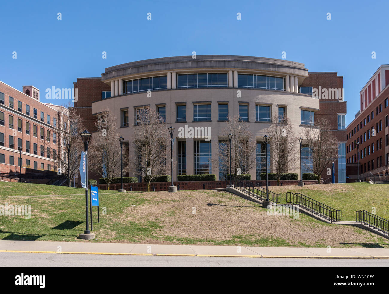 Entrance of Wise Library on WVU Campus in Stock Photo Alamy
