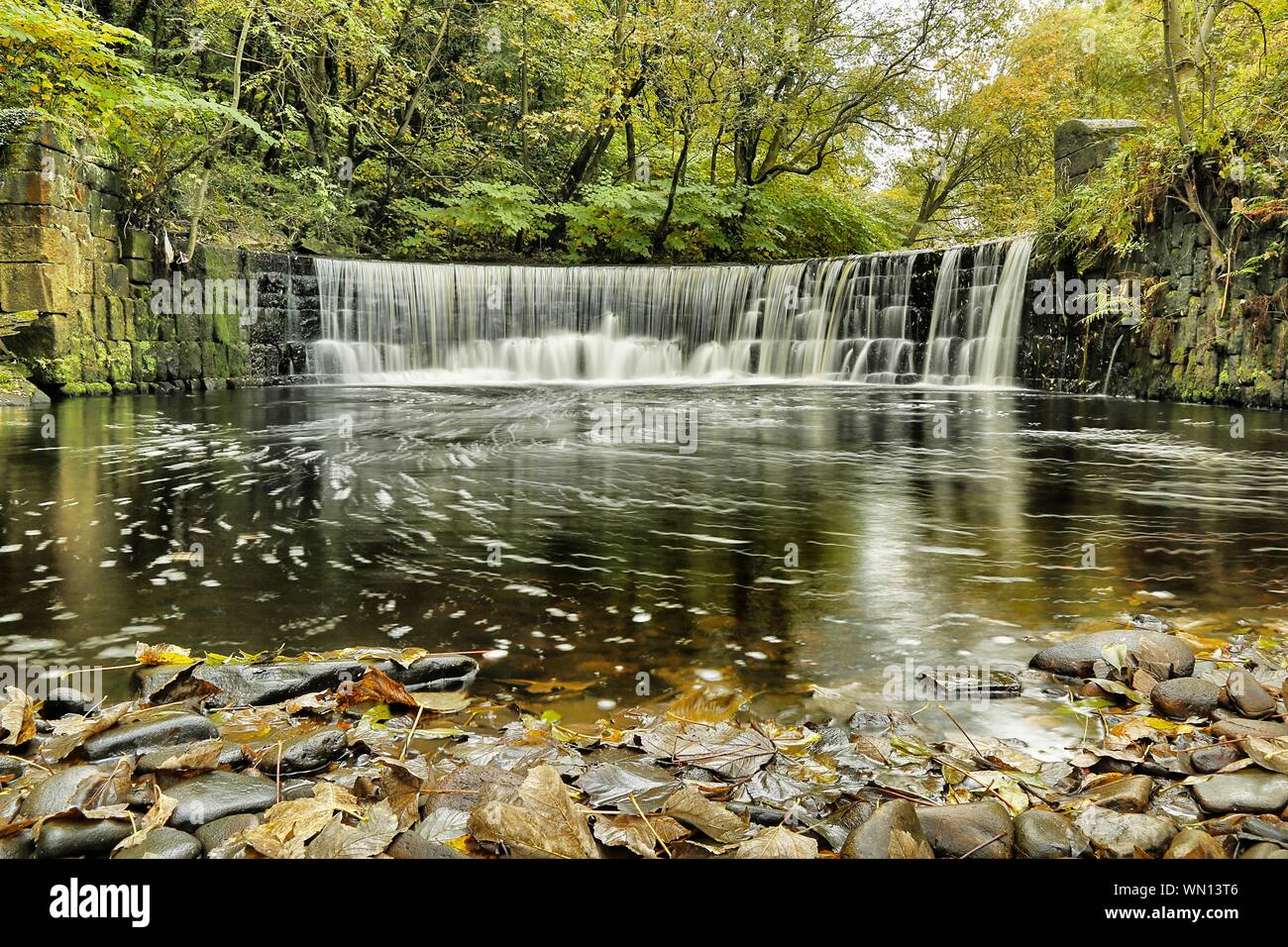 Horseshoe falls in Huddersfield UK Stock Photo Alamy