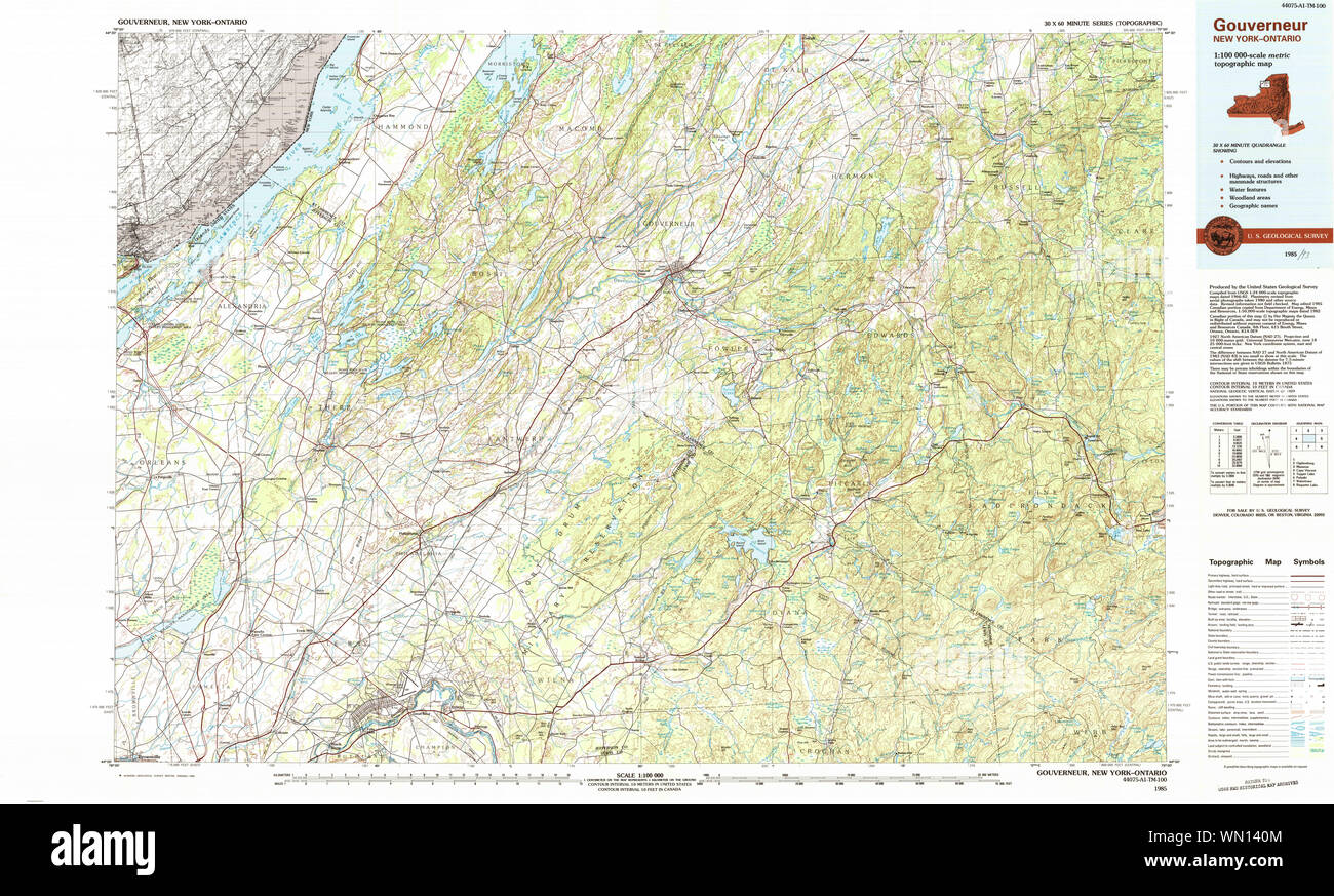 Map of gouverneur new york hires stock photography and images Alamy