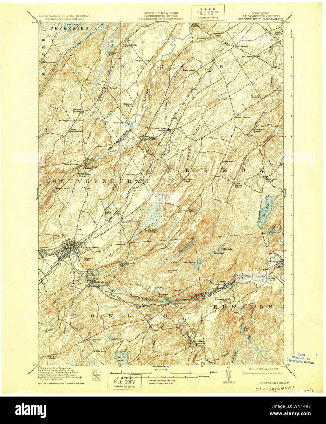 Map of gouverneur hires stock photography and images Alamy