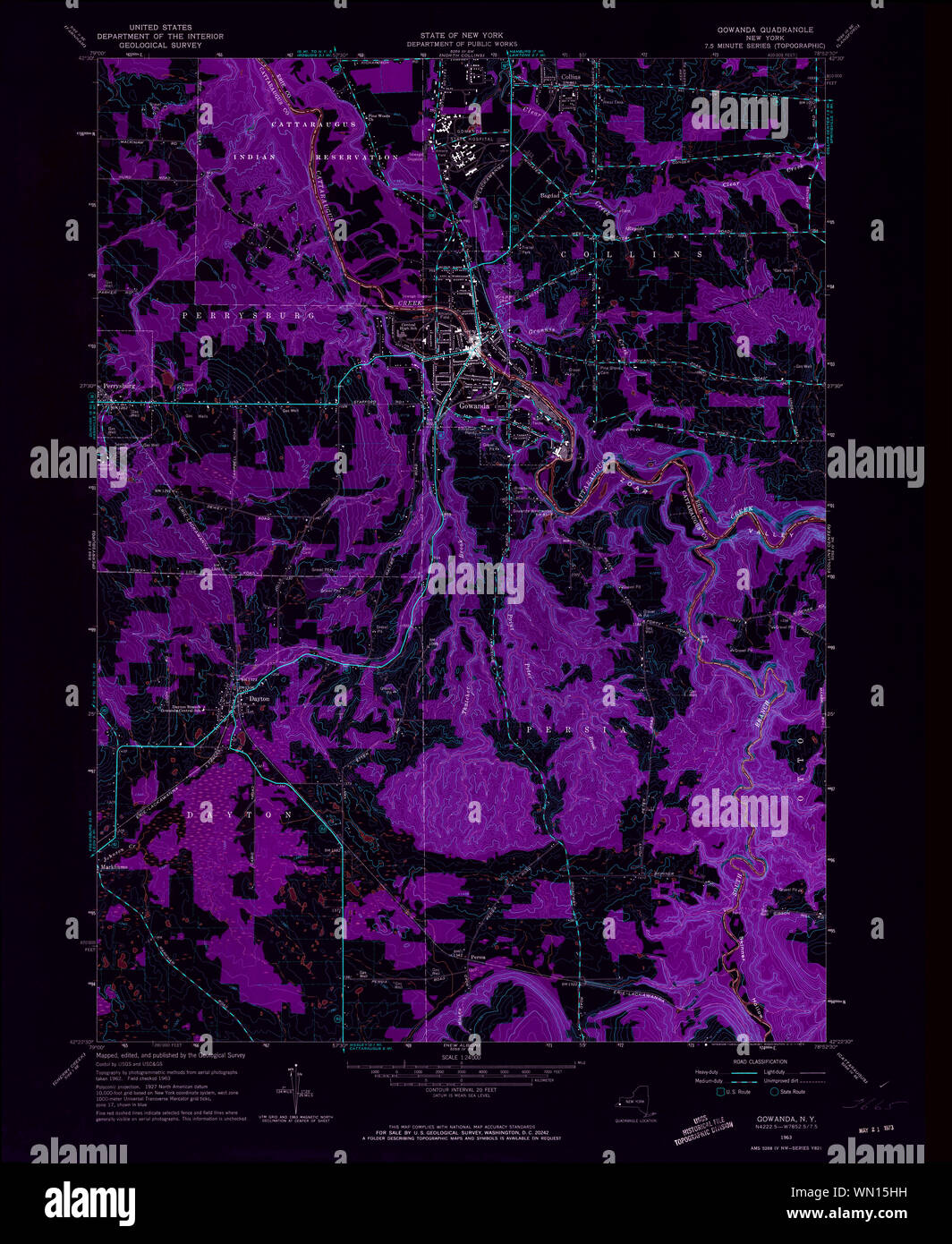 Map of gowanda new york hires stock photography and images Alamy