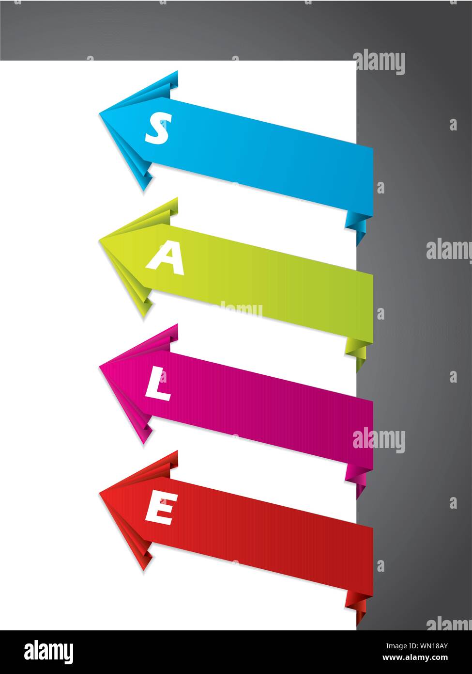 Origami tag designs Stock Vector
