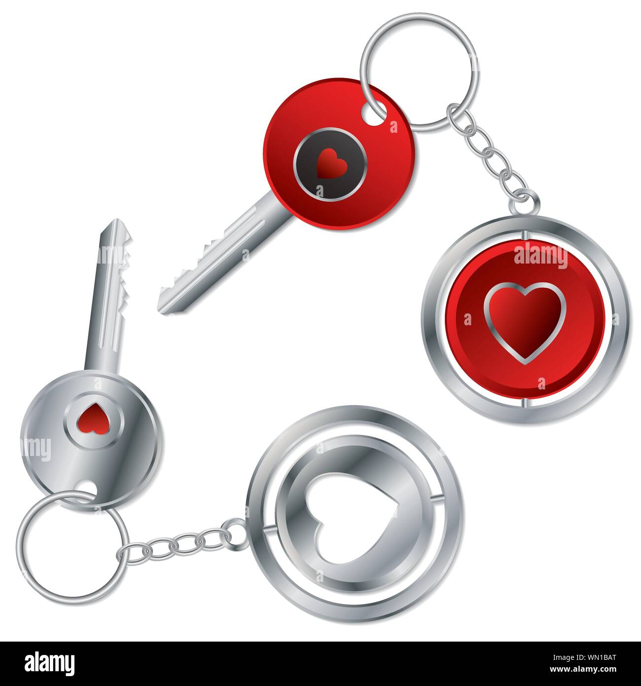 Red key chain Stock Vector Images - Alamy