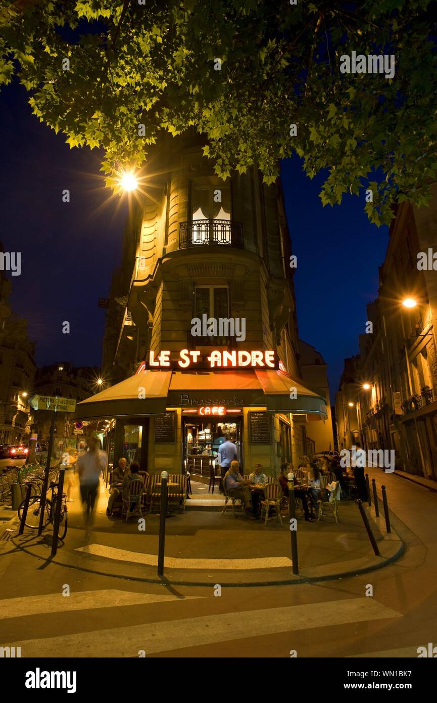 Paris, Place SaintAndredesArts Stock Photo Alamy