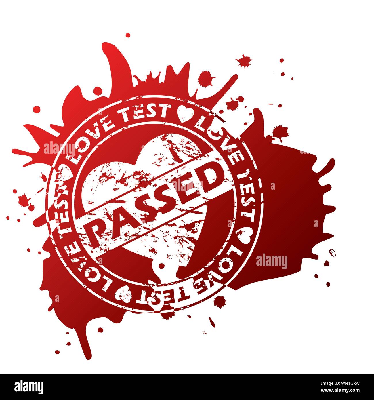 Grunge love stamp with splash Stock Vector Image & Art - Alamy