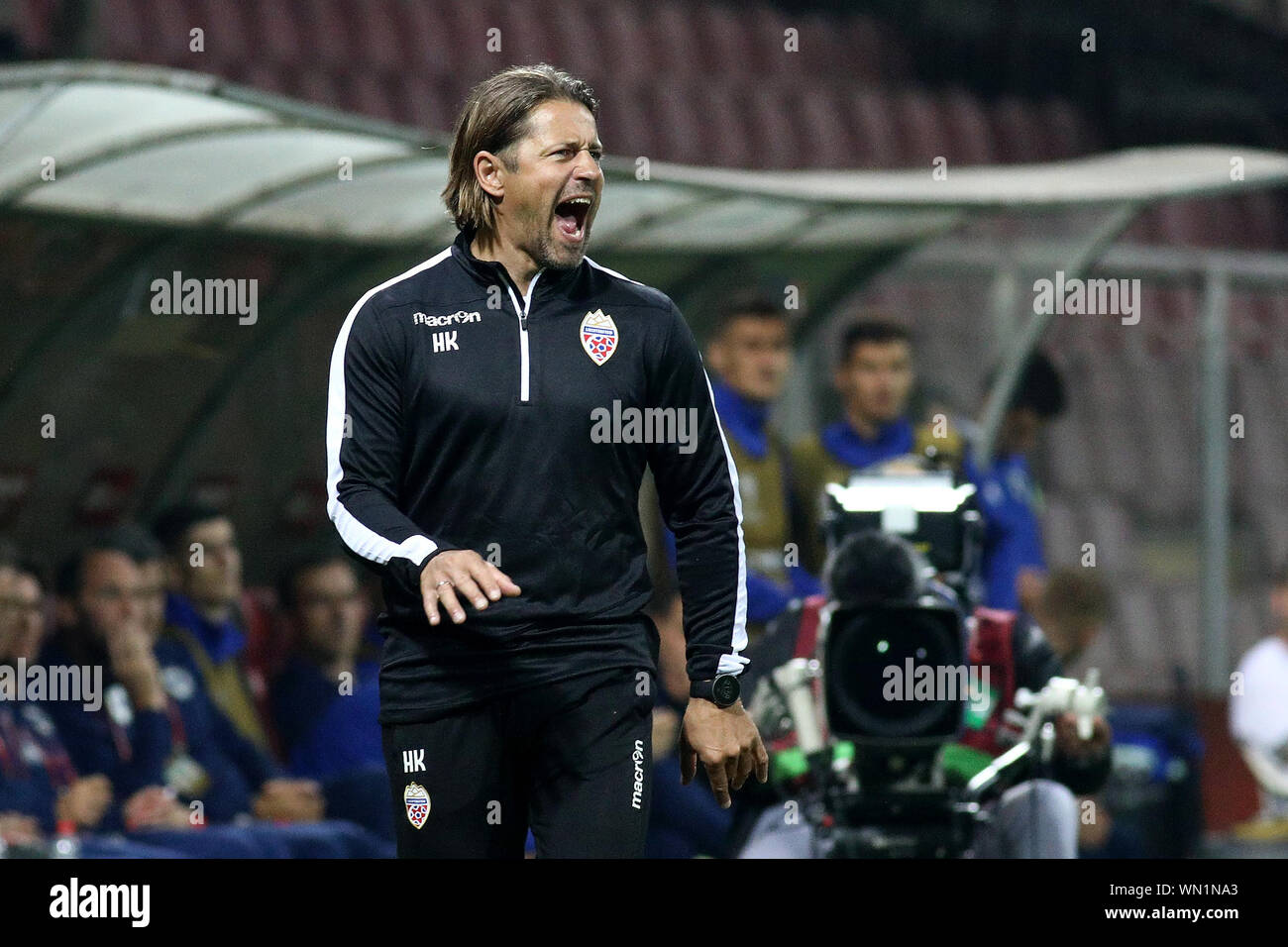 Zenica Uefa Euro Qualifier Group J Match Between Bih And Liechtenstein In Zenica 5th Sep 19 Helgi Kolvidsson Coach Of Liechtenstein Reacts During The Uefa Euro Qualifier Group J Match Zenica Uefa Euro Qualifier Group J Match Between Bih And Liechtenstein In Zenica 5th Sep 19 Helgi Kolvidsson Coach Of Liechtenstein Reacts During The Uefa Euro Qualifier Group J Match