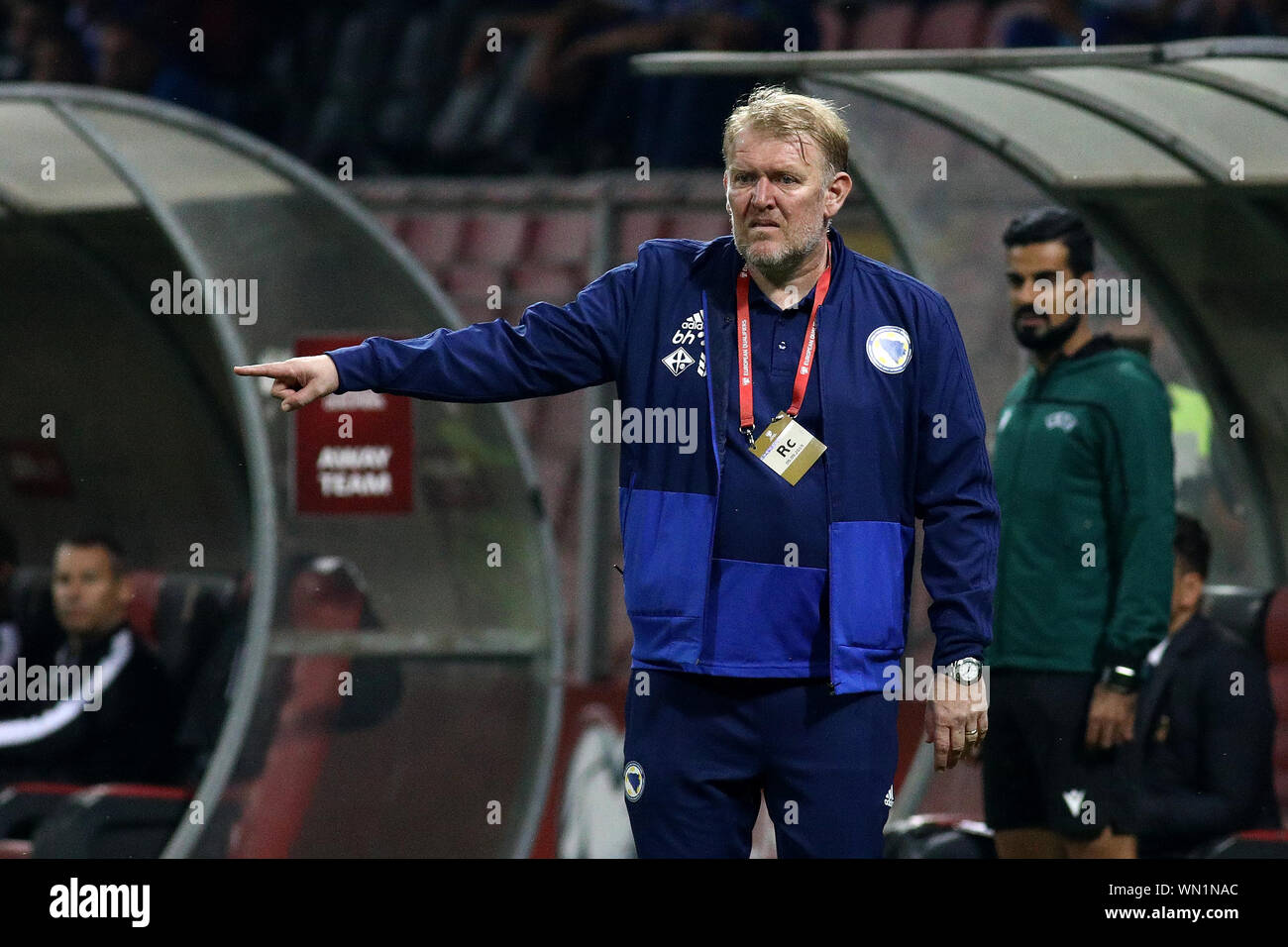 Zenica Uefa Euro Qualifier Group J Match Between Bih And Liechtenstein In Zenica 5th Sep 19 Robert Prosinecki Coach Of Bosnia And Herzegovina Bih Reacts During The Uefa Euro Qualifier Zenica Uefa Euro Qualifier Group J Match Between Bih And Liechtenstein In Zenica 5th Sep 19 Robert Prosinecki Coach Of Bosnia And Herzegovina Bih Reacts During The Uefa Euro Qualifier