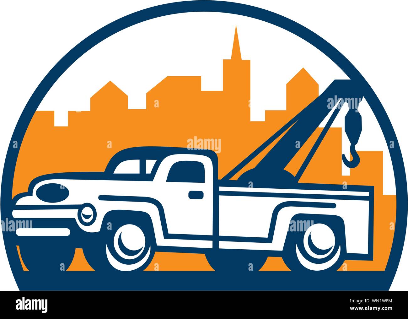 Vintage tow truck wrecker retro hires stock photography and images Alamy