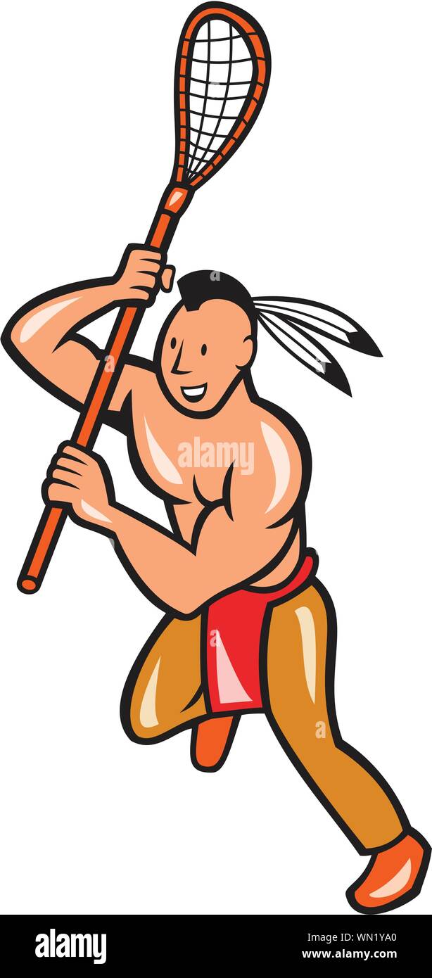 Native American Lacrosse Player Crosse Stick Stock Vector Image & Art ...