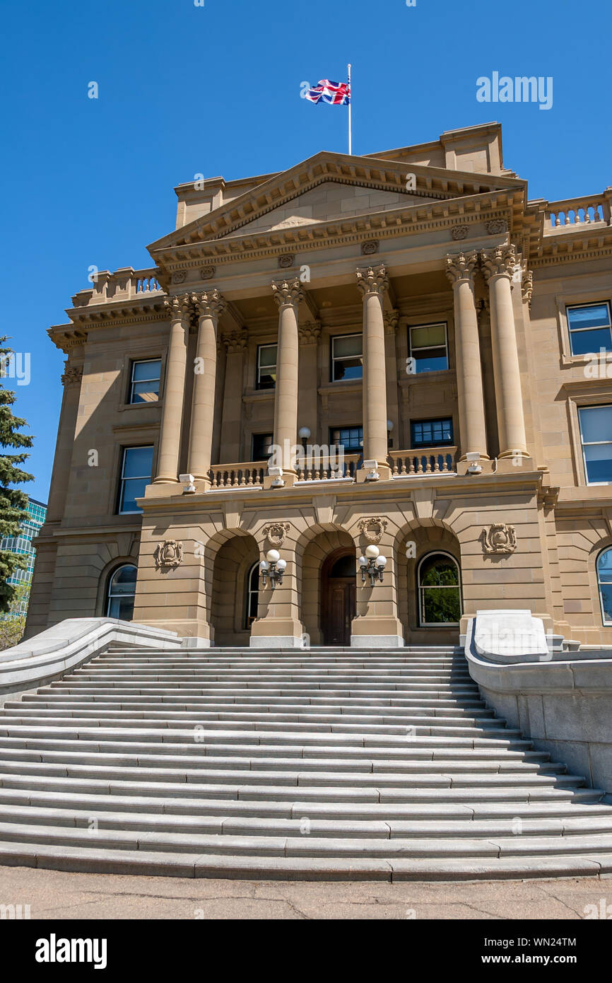 Exterior Facade Of The Alberta Legislature Building In Edmonton. Photo ...