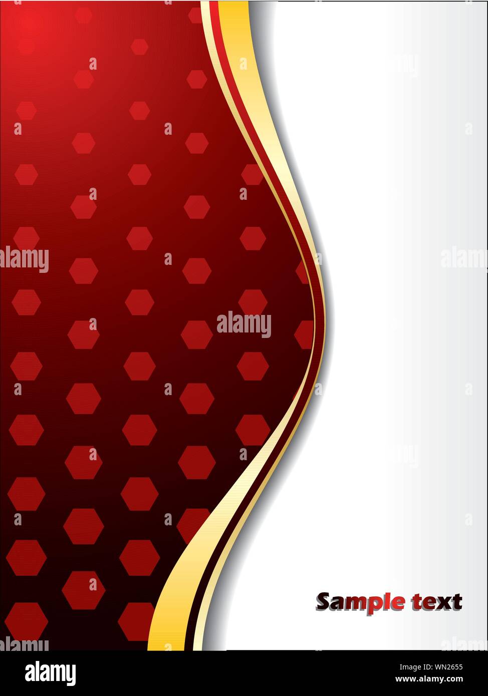 Red background with hexagons Stock Vector Image & Art - Alamy