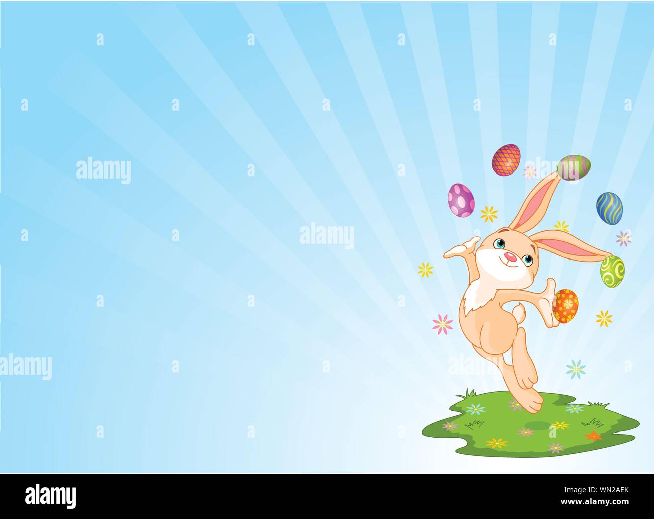 Juggling bunny Stock Vector