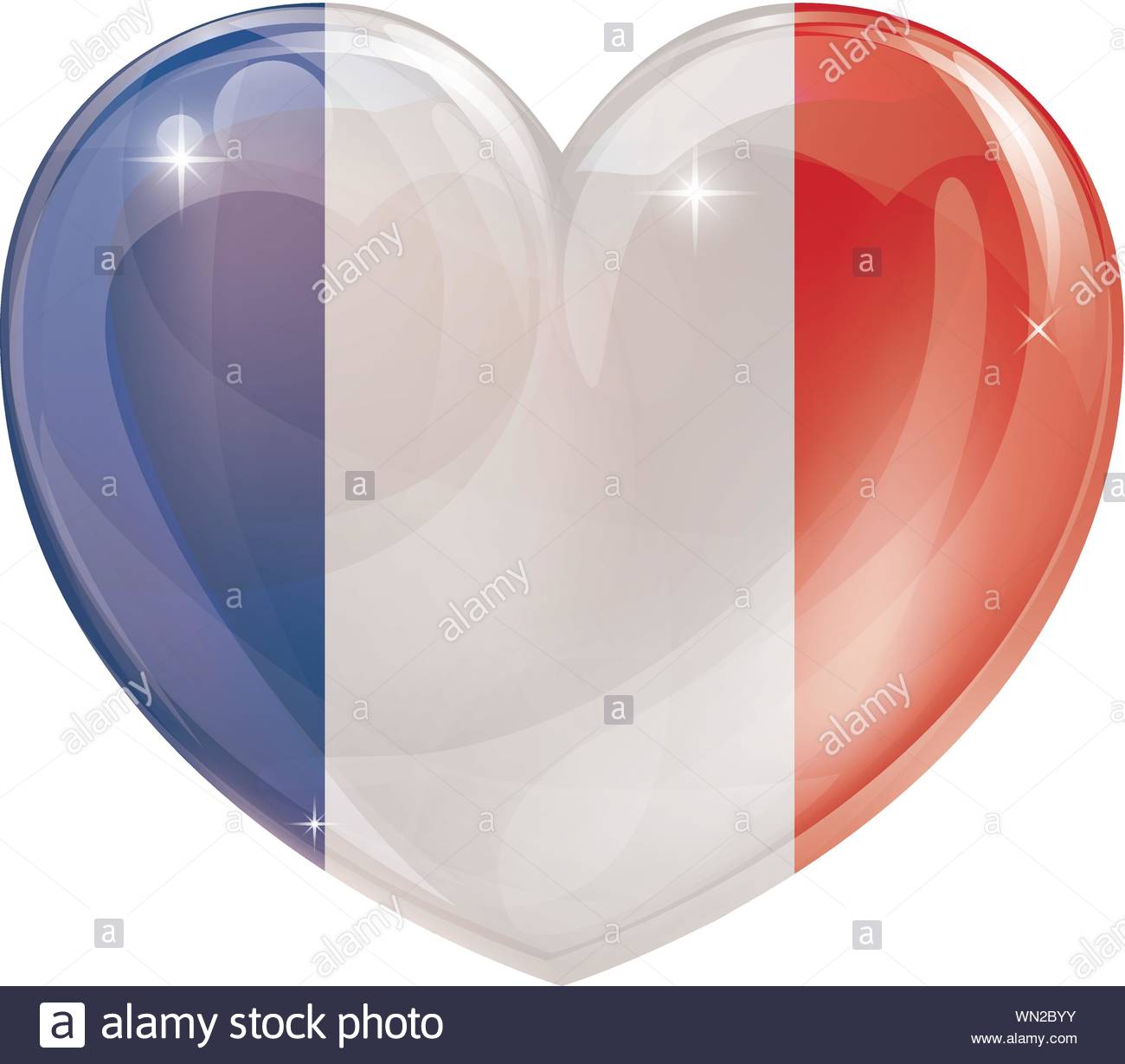 FRANCE FRENCH FLAG HEART SHAPED I LOVE T-SHIRT