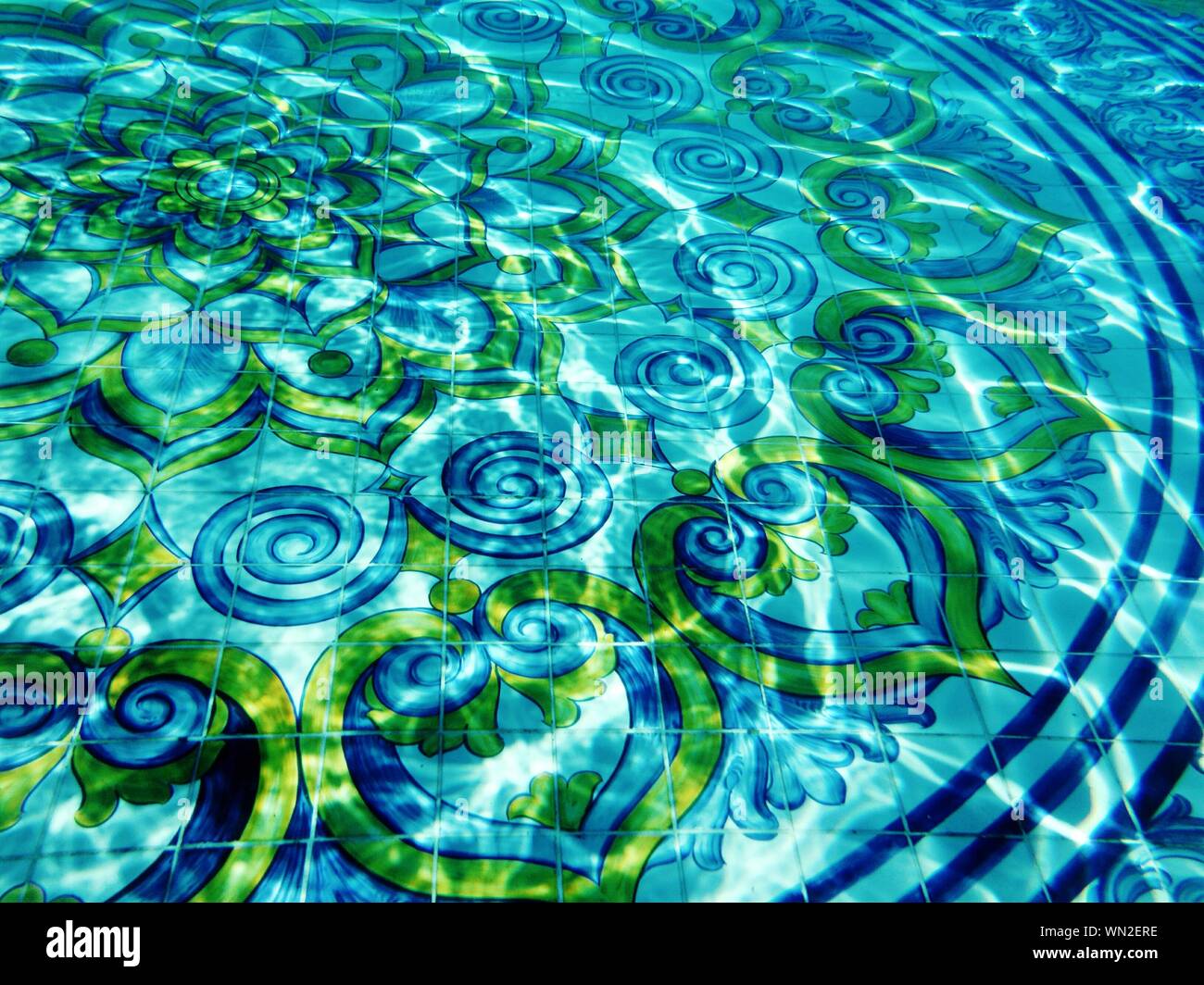 Blue pool mosaic hi-res stock photography and images - Alamy