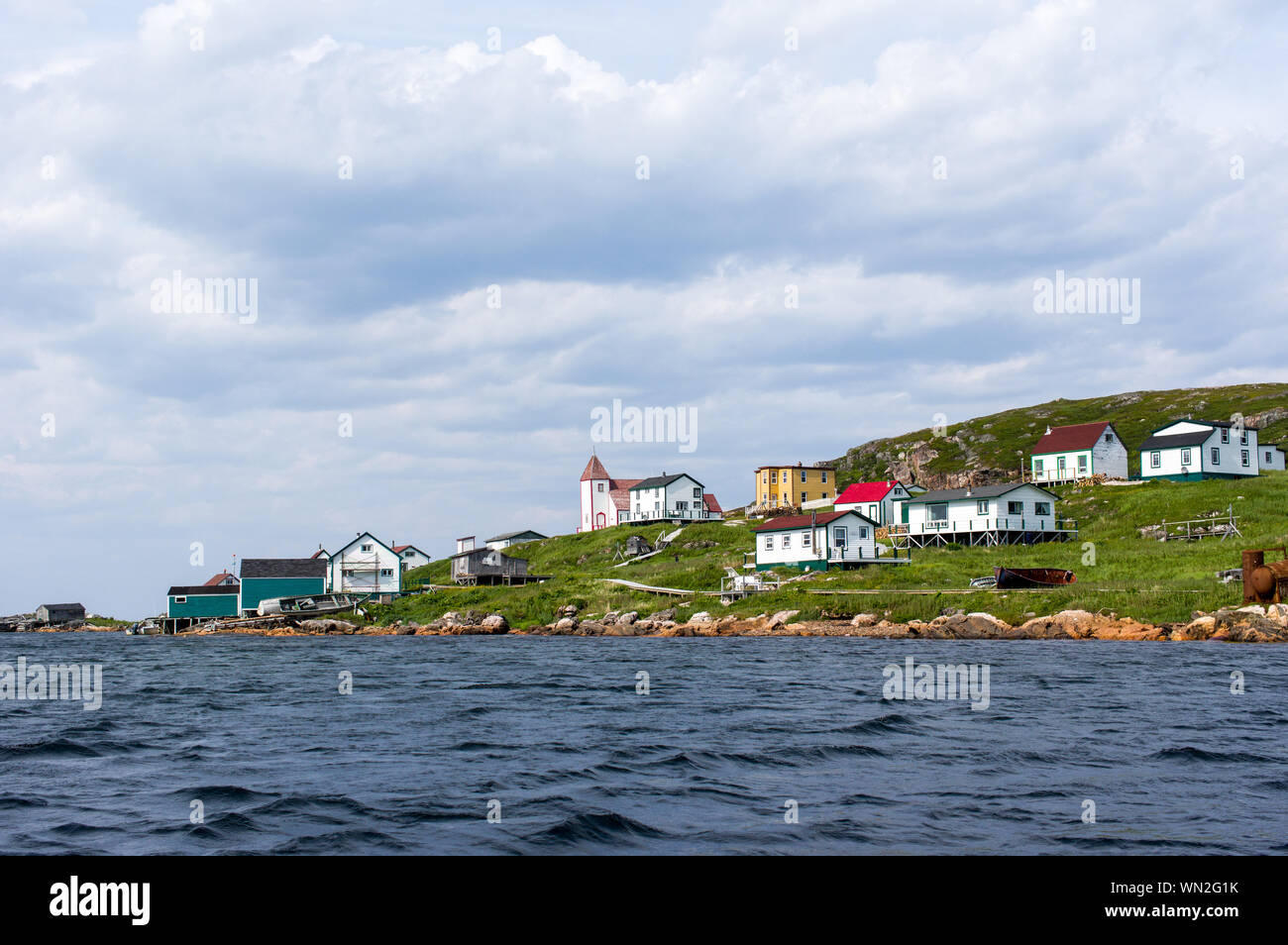 The fishing village of Battle Harbour in Newfoundland and Labrador, Canada Stock Photo