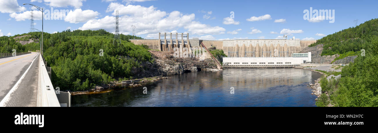 Jean-Lesage hydroelectric generating station or Manic-2 in northern Quebec. Stock Photo