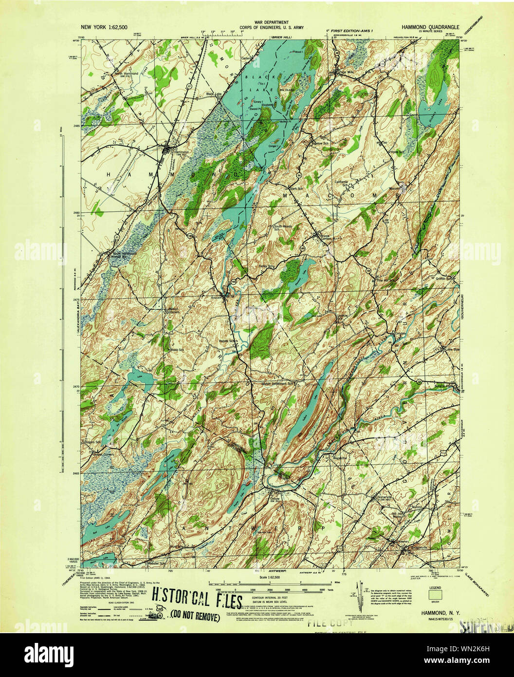 New York NY Hammond 129695 1944 62500 Restoration Stock Photo Alamy