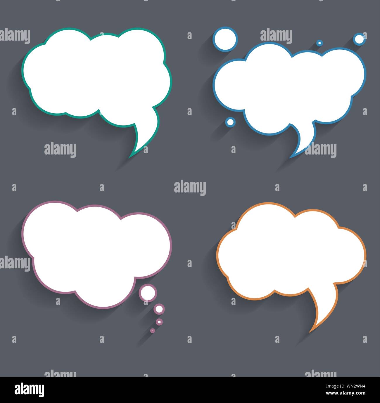 vector blank empty speech bubbles set Stock Vector Image & Art - Alamy