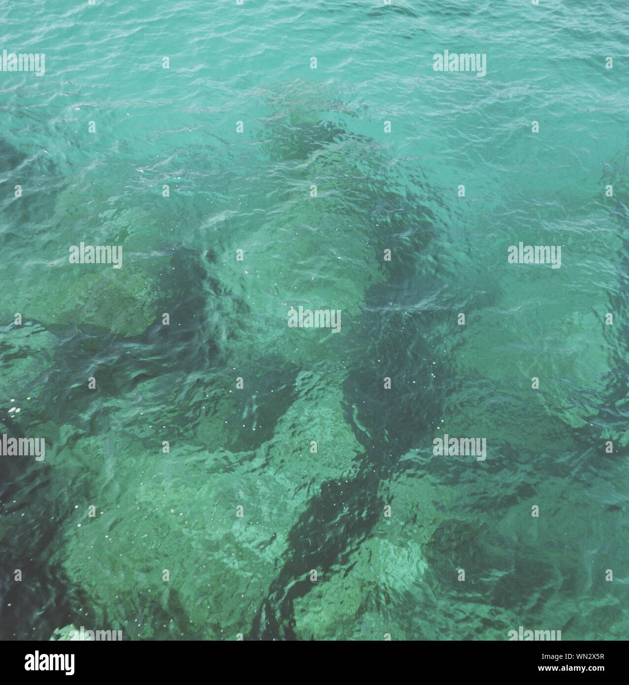 Surface Level Of Shallow Water Stock Photo