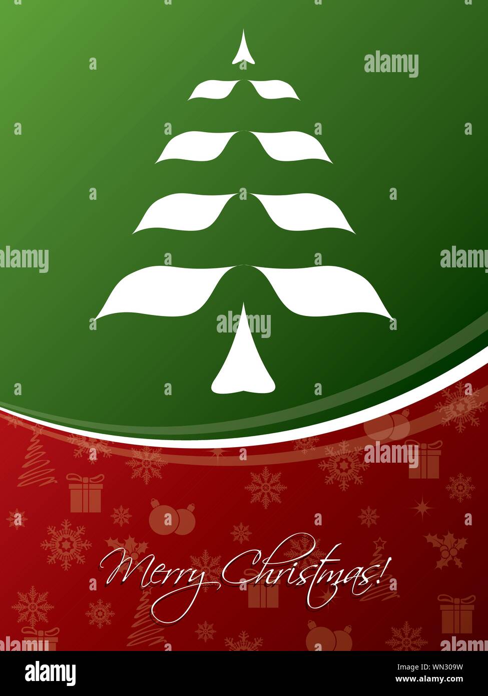 Red &amp; green christmas greeting card design Stock Vector Image &amp; Art - Alamy