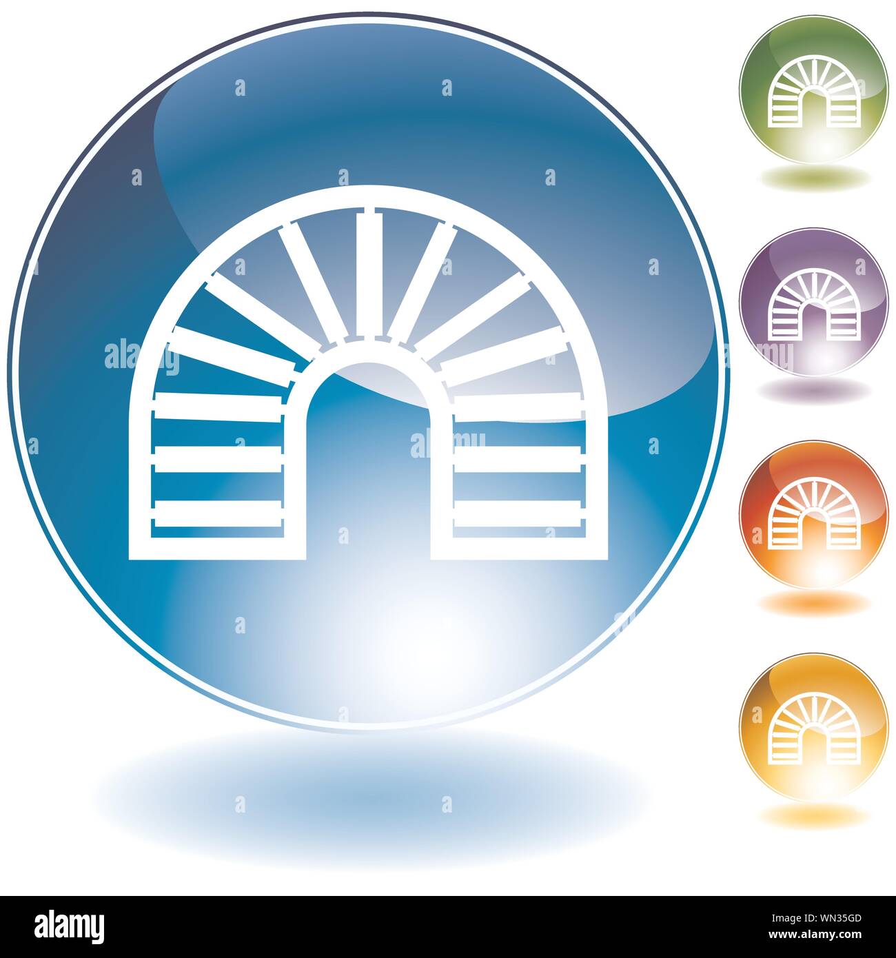 Conveyor Belt Rollers Icon Stock Vector