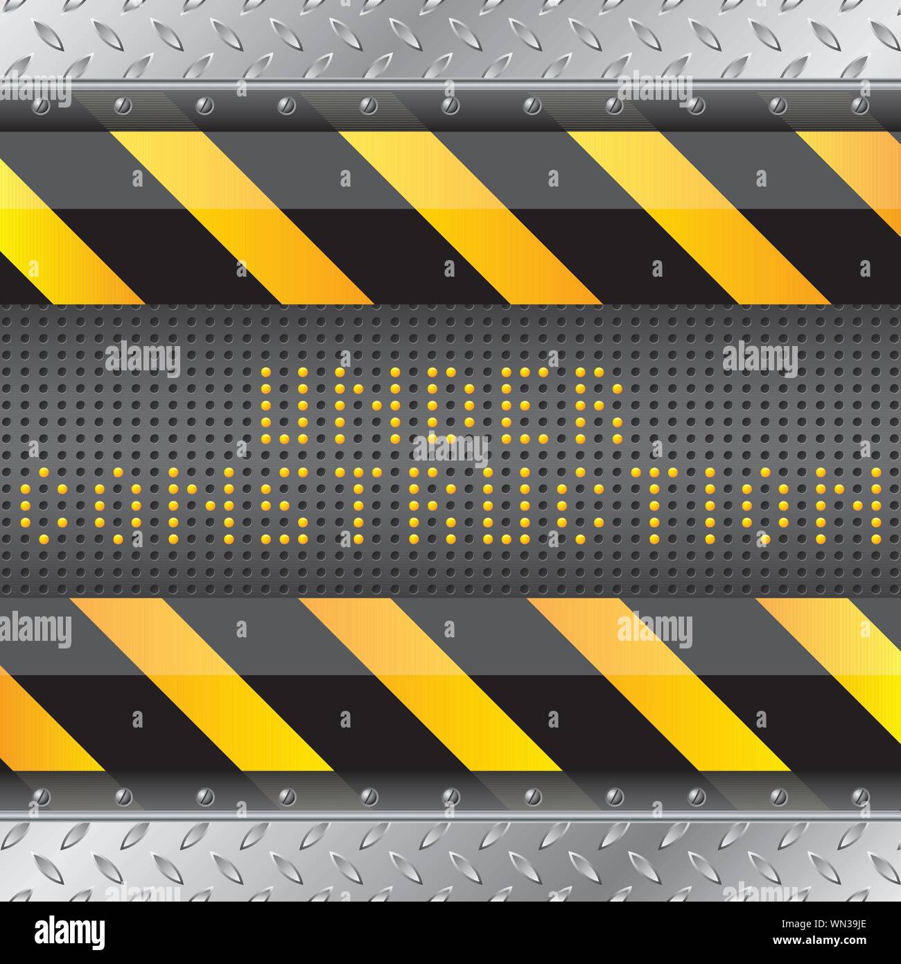 Under construction background with led s Stock Vector