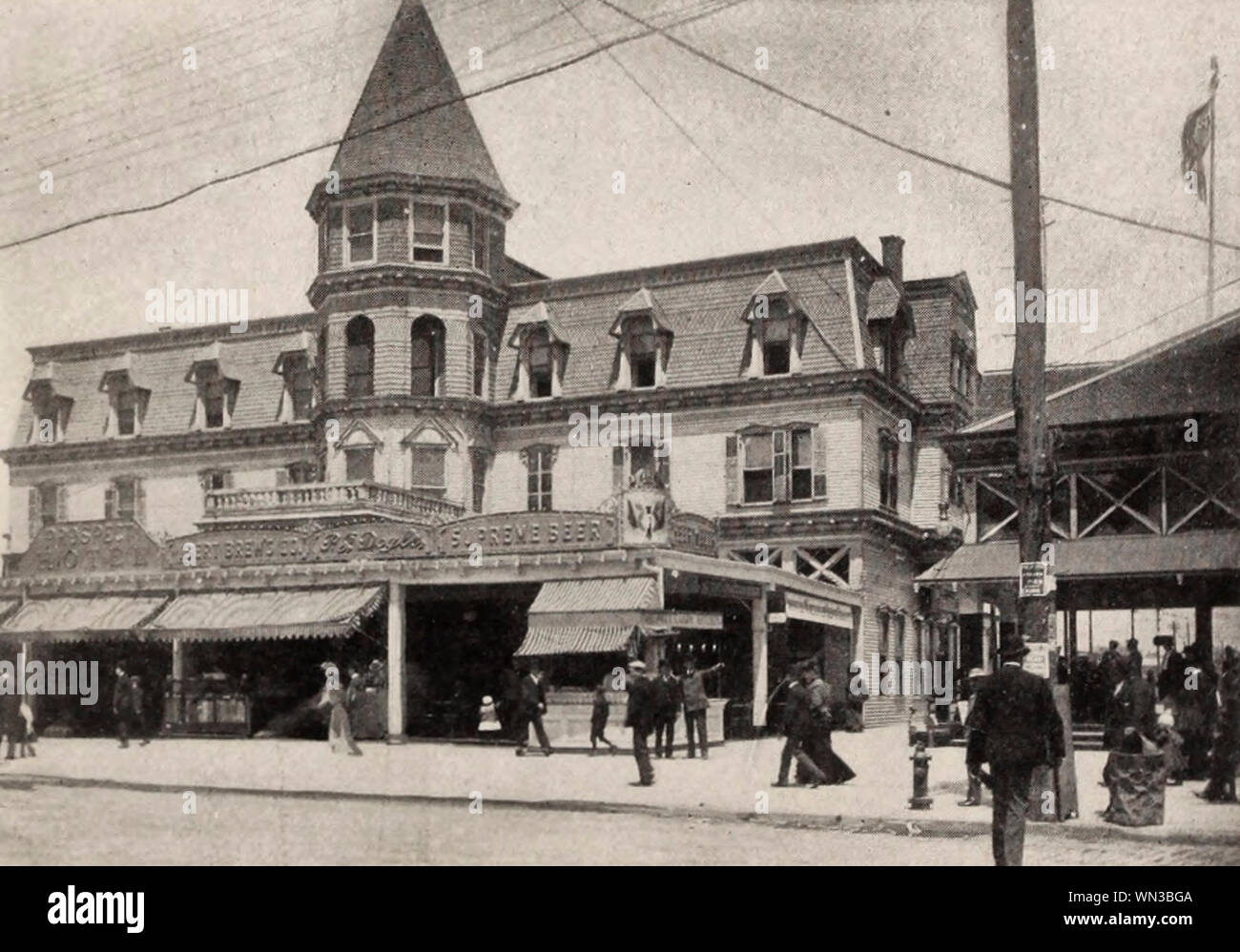 Prospect Hotel, Coney Island, New York, circa 1904 Stock Photo