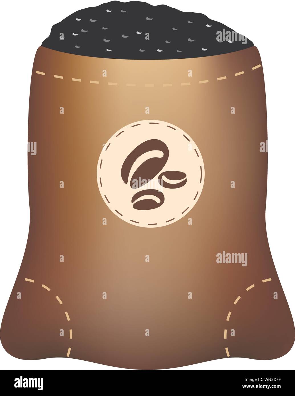 Coffee Bean Bag Stock Vector Image & Art - Alamy