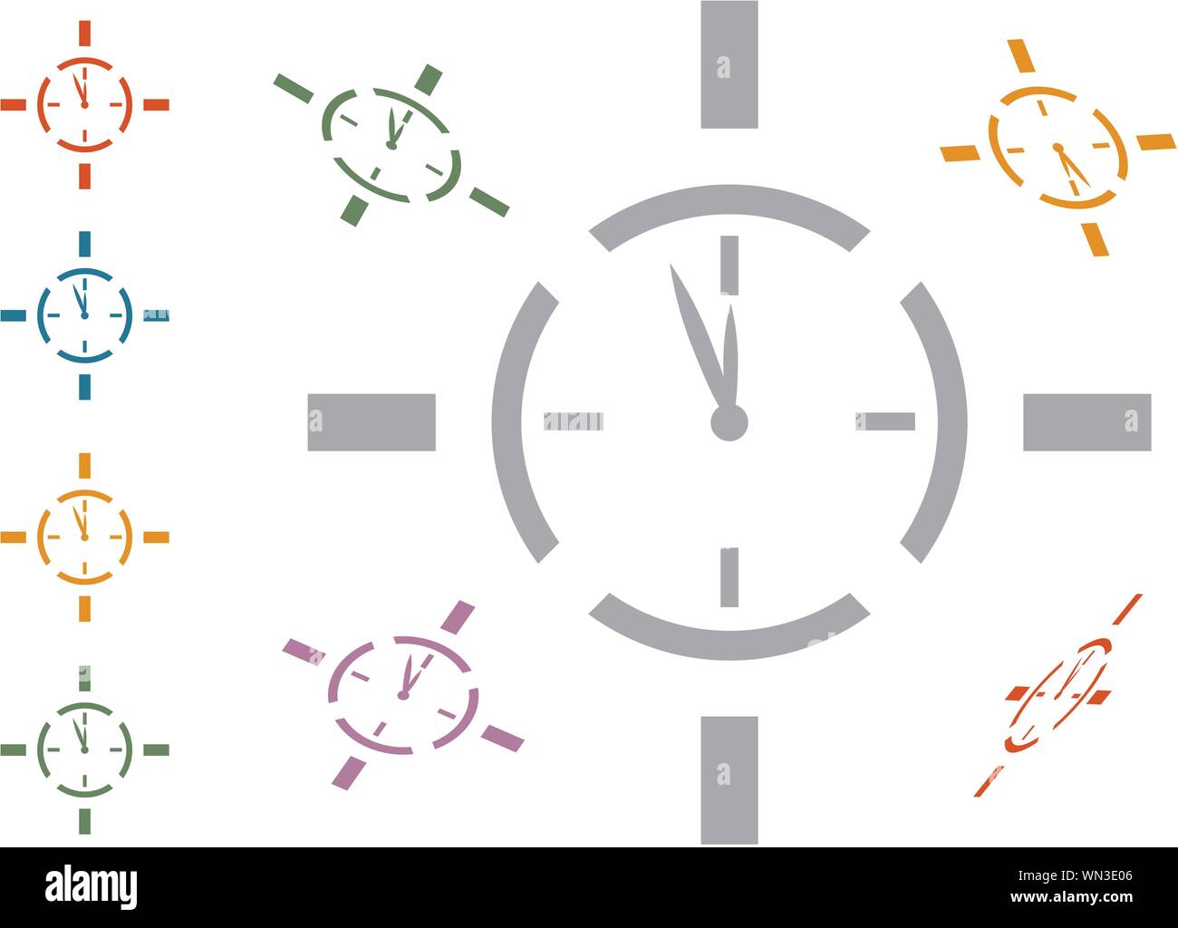 Time registration clock Stock Vector Images - Alamy