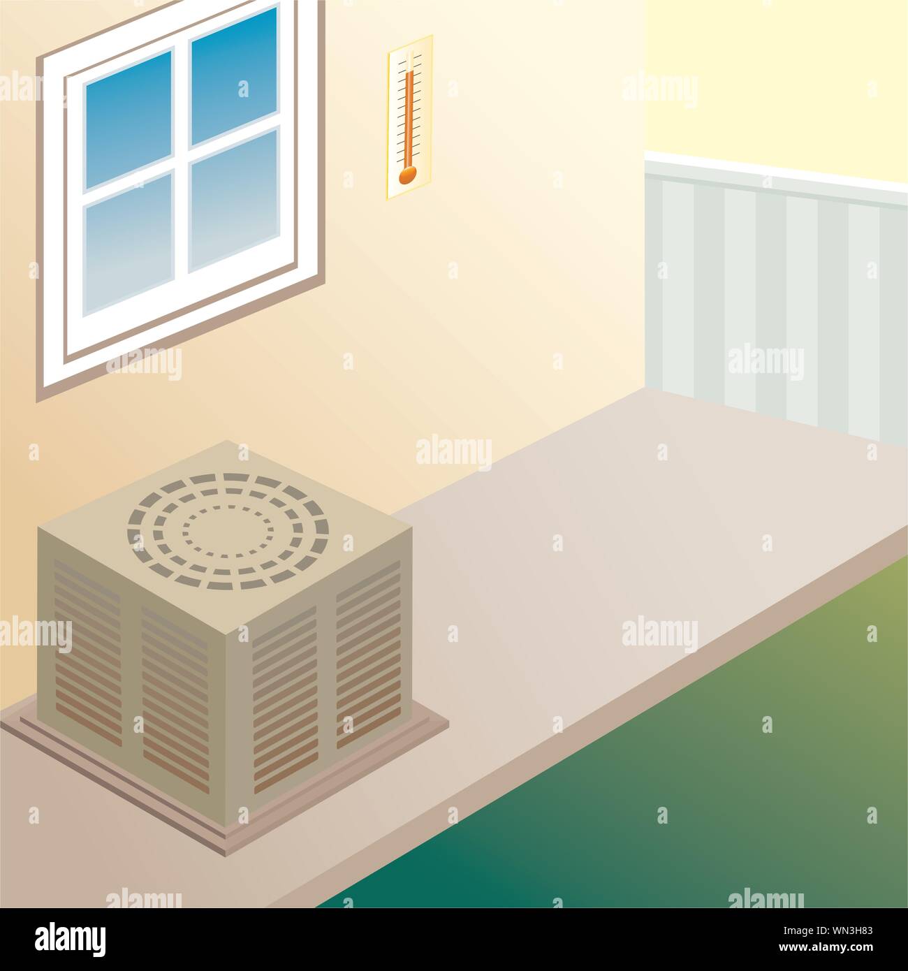 Residential Air Conditioner Stock Vector Image & Art Alamy