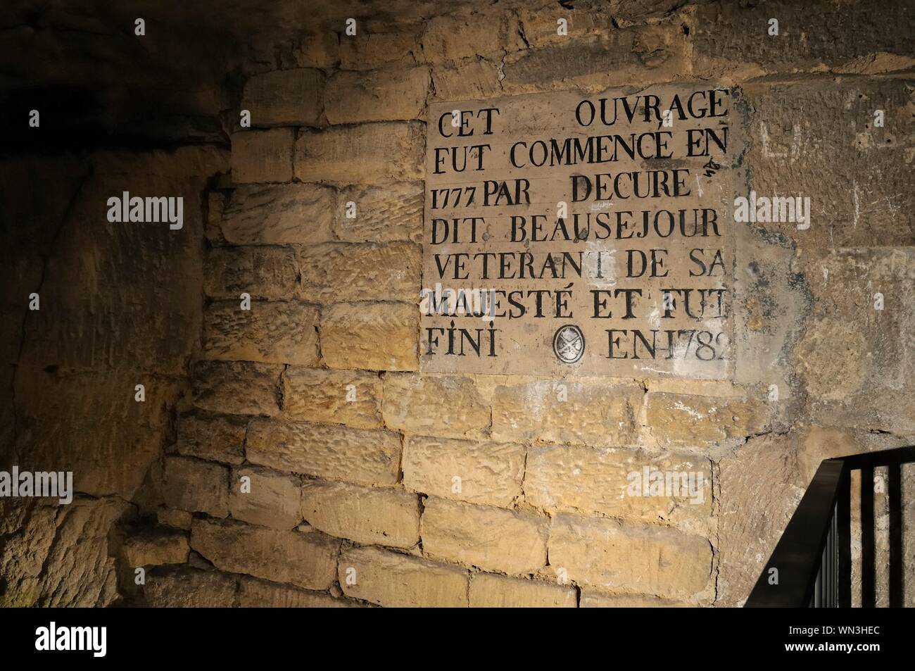 Unter den Straßen von Paris, Steinbrüche, Katakomben - Under the Streets of Paris, Quarries, Catacombs Stock Photo