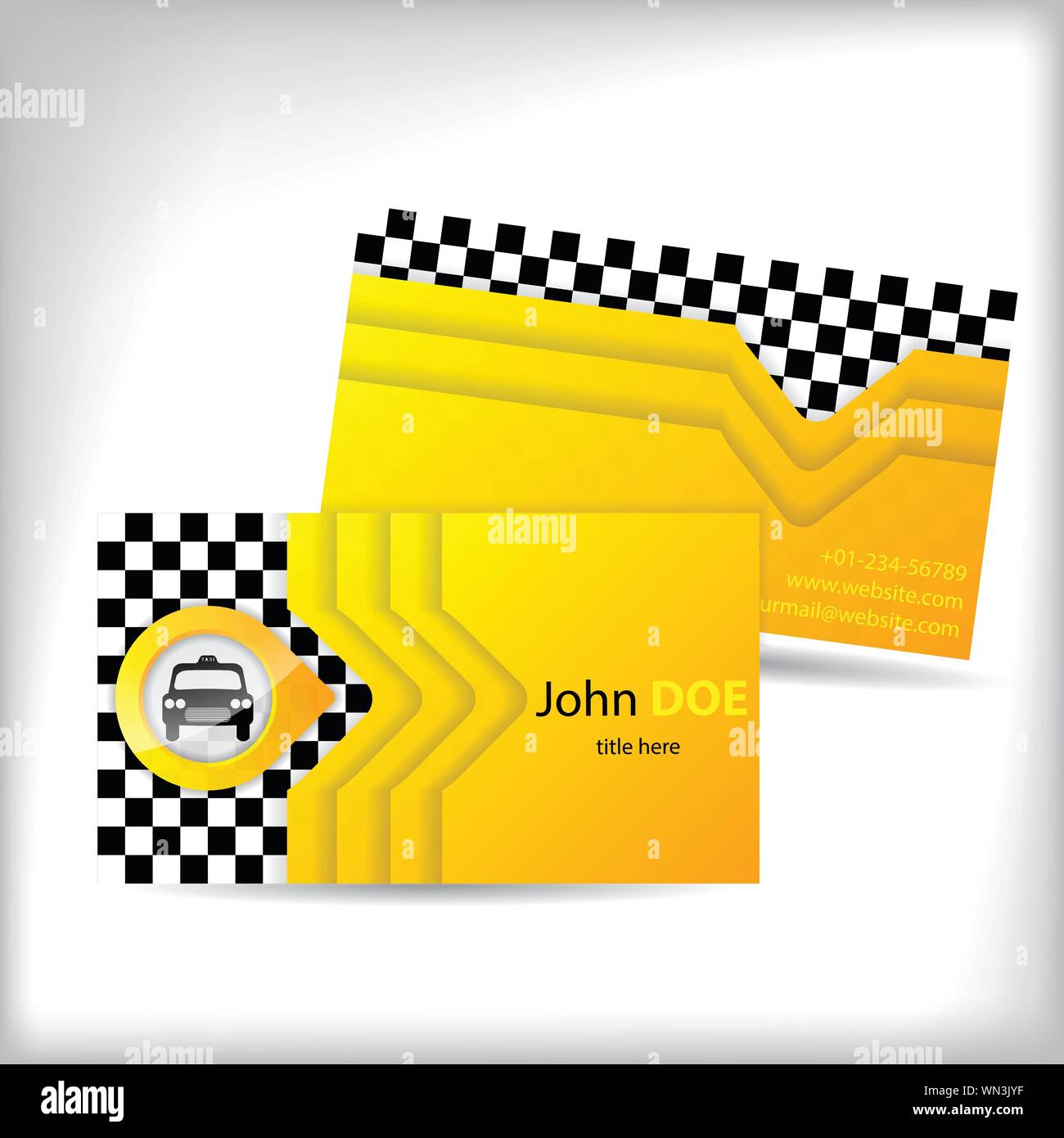 Business card design for taxi drivers Stock Vector Image & Art Alamy