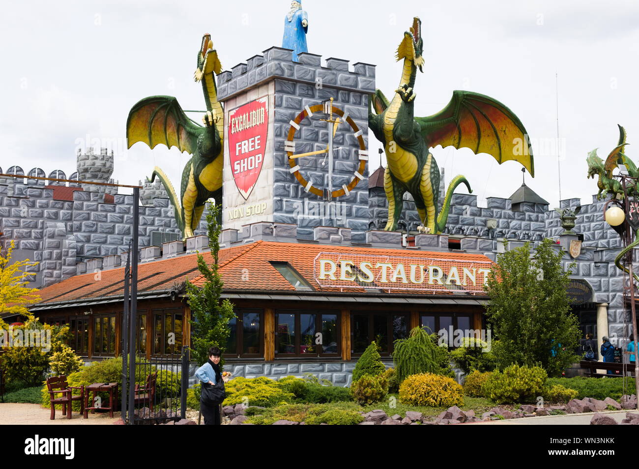 Restaurant at Excalibur City in Znojmo, Czech Republic Stock Photo