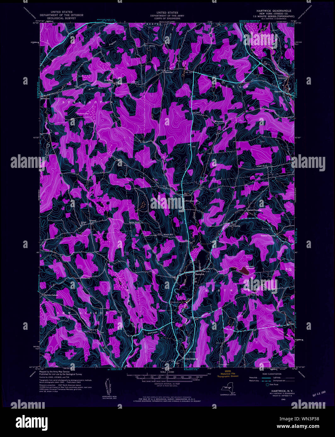 New York NY Hartwick 129822 1943 24000 Inverted Restoration Stock Photo Alamy