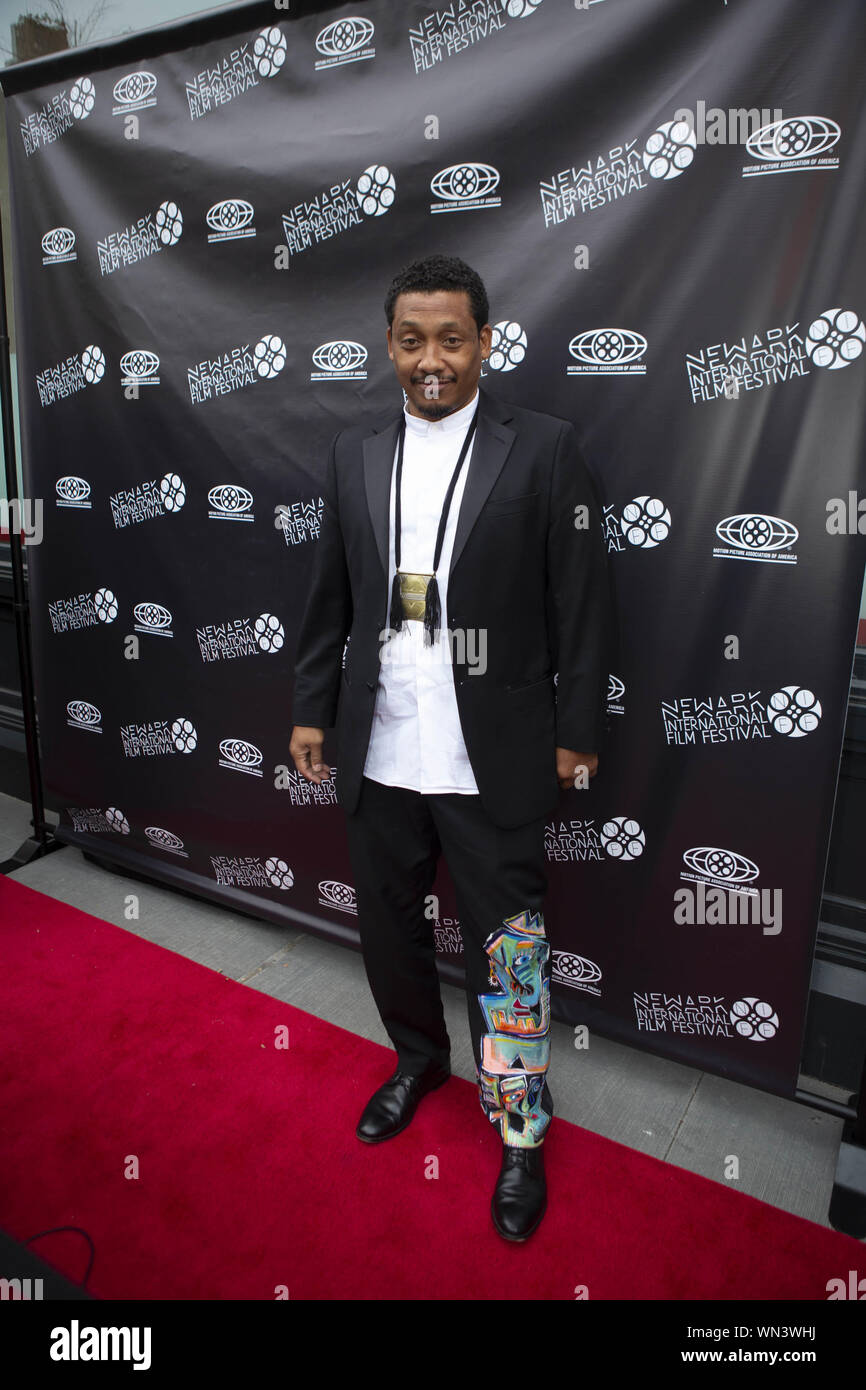 Newark, New Jersey, USA. 5th Sep, 2019. Artist KHALIL KAIN, appears on the red carpet at the 4th annual Newark International Film Festival (NewarkIFF) in Newark, New Jersey. Kain, Known for the movie 'Juice'', is also a poet, and will be performing his spoken word with a live band later this year in Brooklyn. The NewarkIFF which runs from September 4-9, 2019, will be showing short and feature films, documentaries, 24 hour film competition, master classes of drone workshops, improv class, celebrity headshots and writing for the 'Big Screen'' are some of the featured topics (Credit Ima Stock Photo