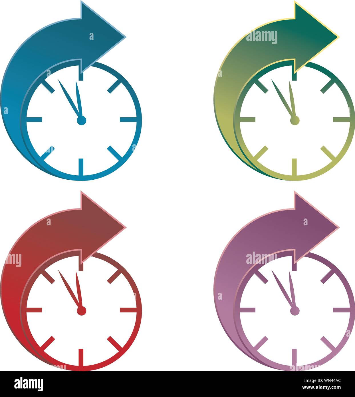 Moving the clock forward Stock Vector Images Alamy