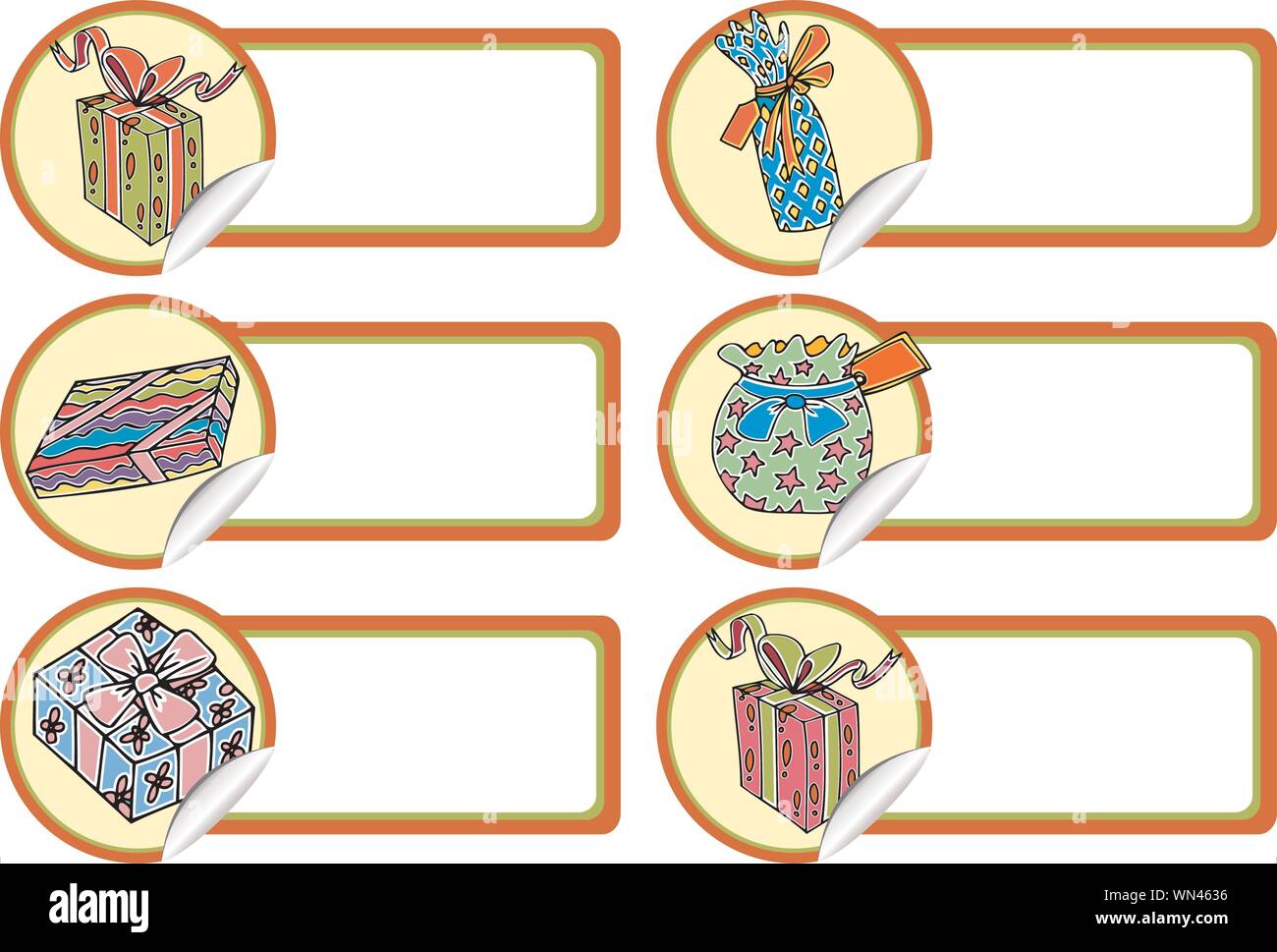 Christmas Gift Tags Presents Stock Vector Image & Art Alamy