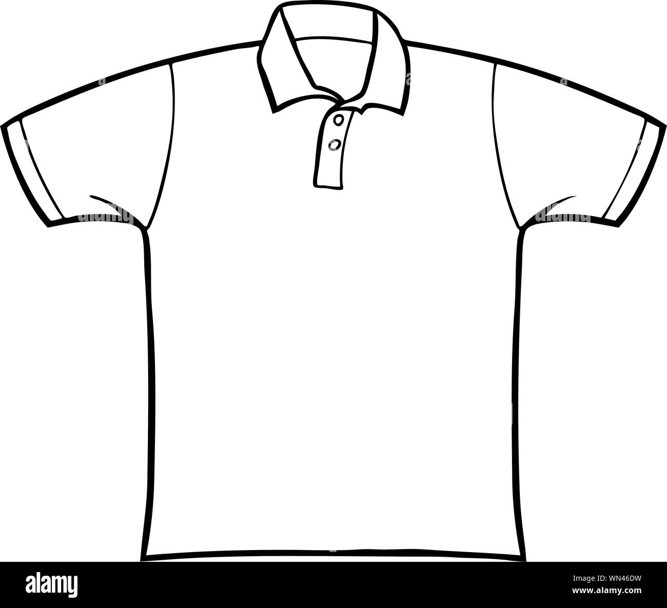 Collared shirt illustration Black and White Stock Photos & Images Alamy
